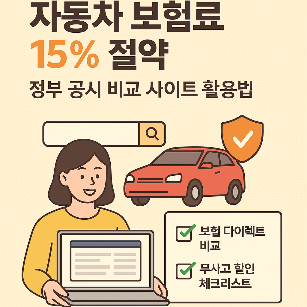 다이렉트 가입으로 평균 15만원 아끼는 법 - 금융감독원 자동차 보험 비교