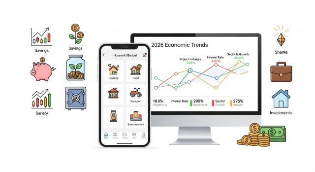 2026년 생활 경제 완전정리 인포그래픽, 금리&middot;투자&middot;생활비 체크