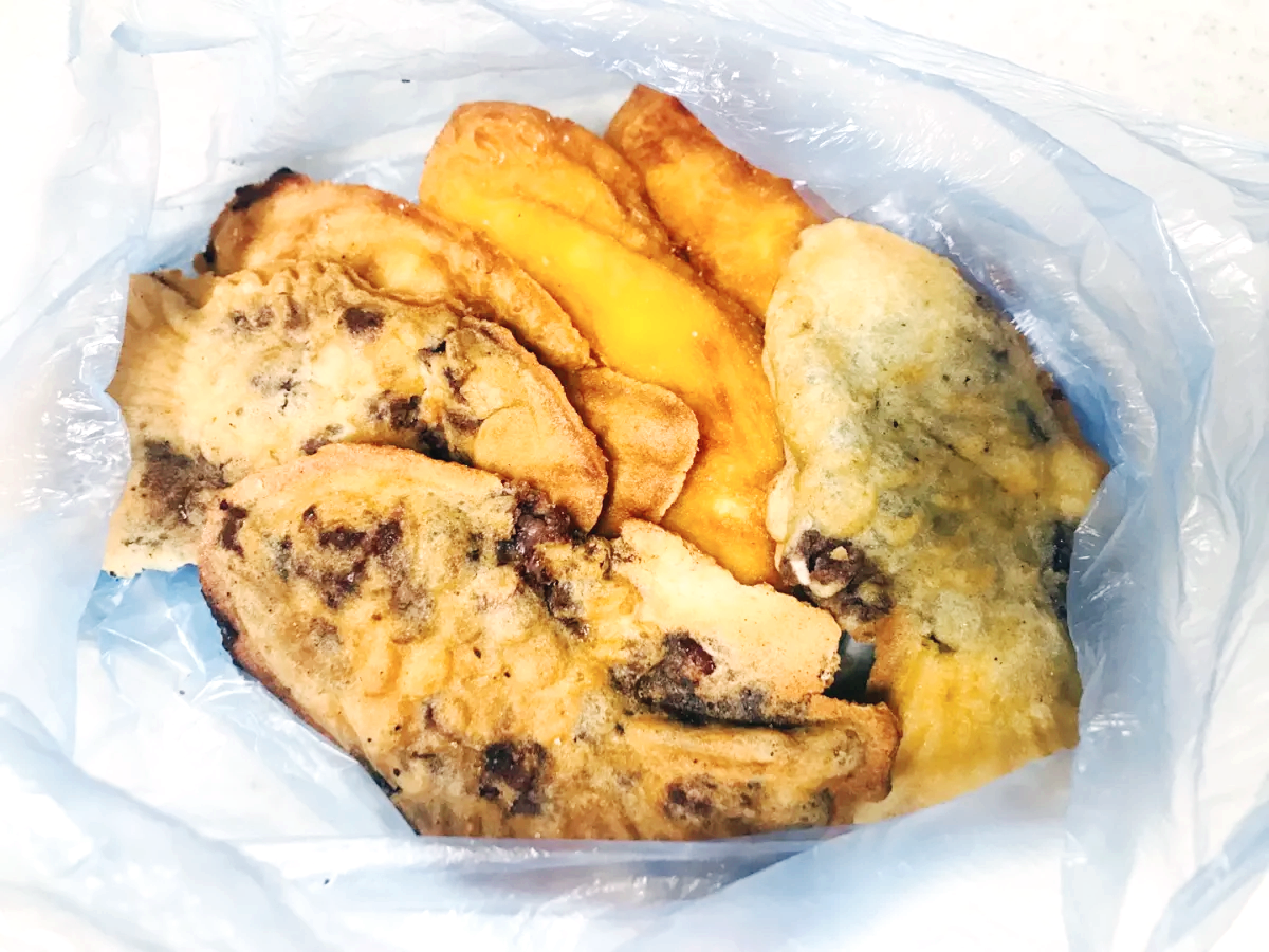 팥이 들어간 붕어빵-슈크림이 들어간 붕어빵-비닐봉투