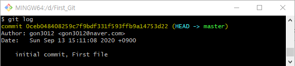 git log