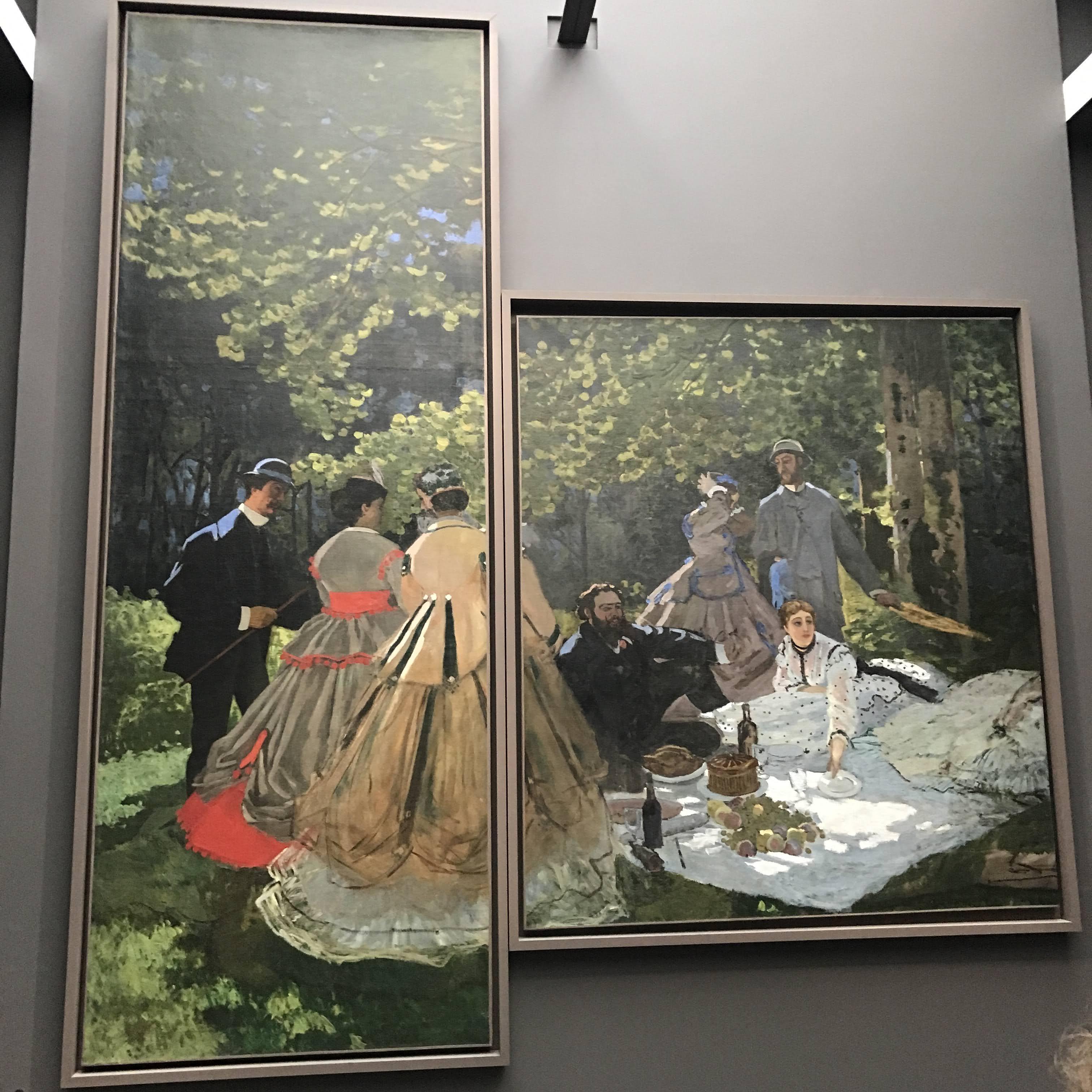 Monet, Le déjeuner sur l'herbe, huile sur toile, entre 1865-1866.