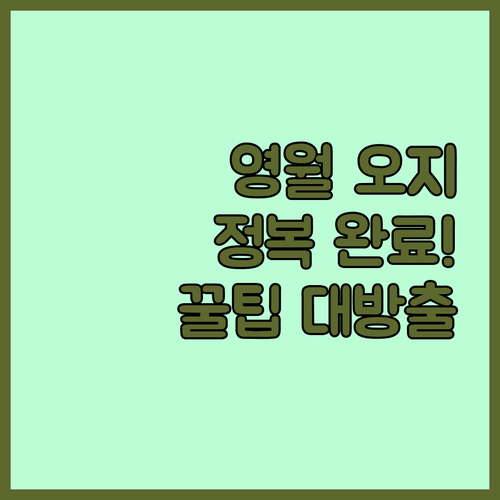 강원도 영월 오지 마을 대중교통 여행..