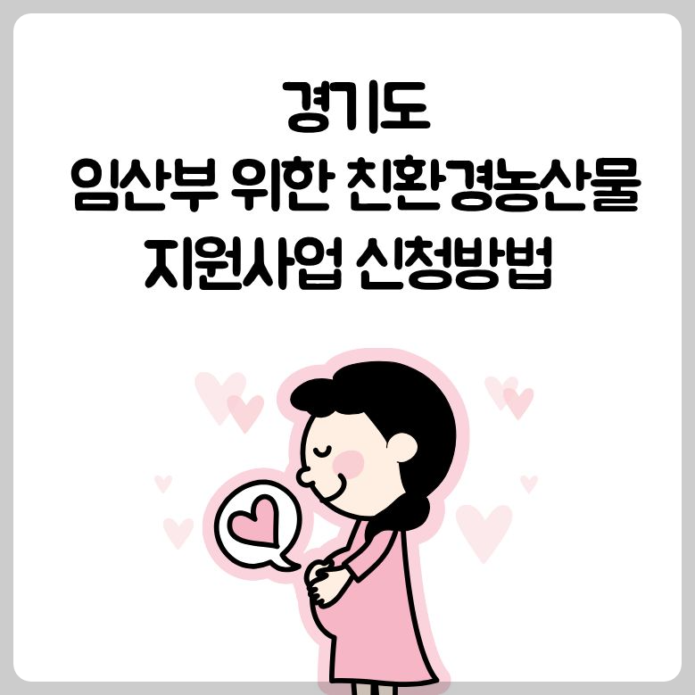 경기도 임산부 친환경 지원