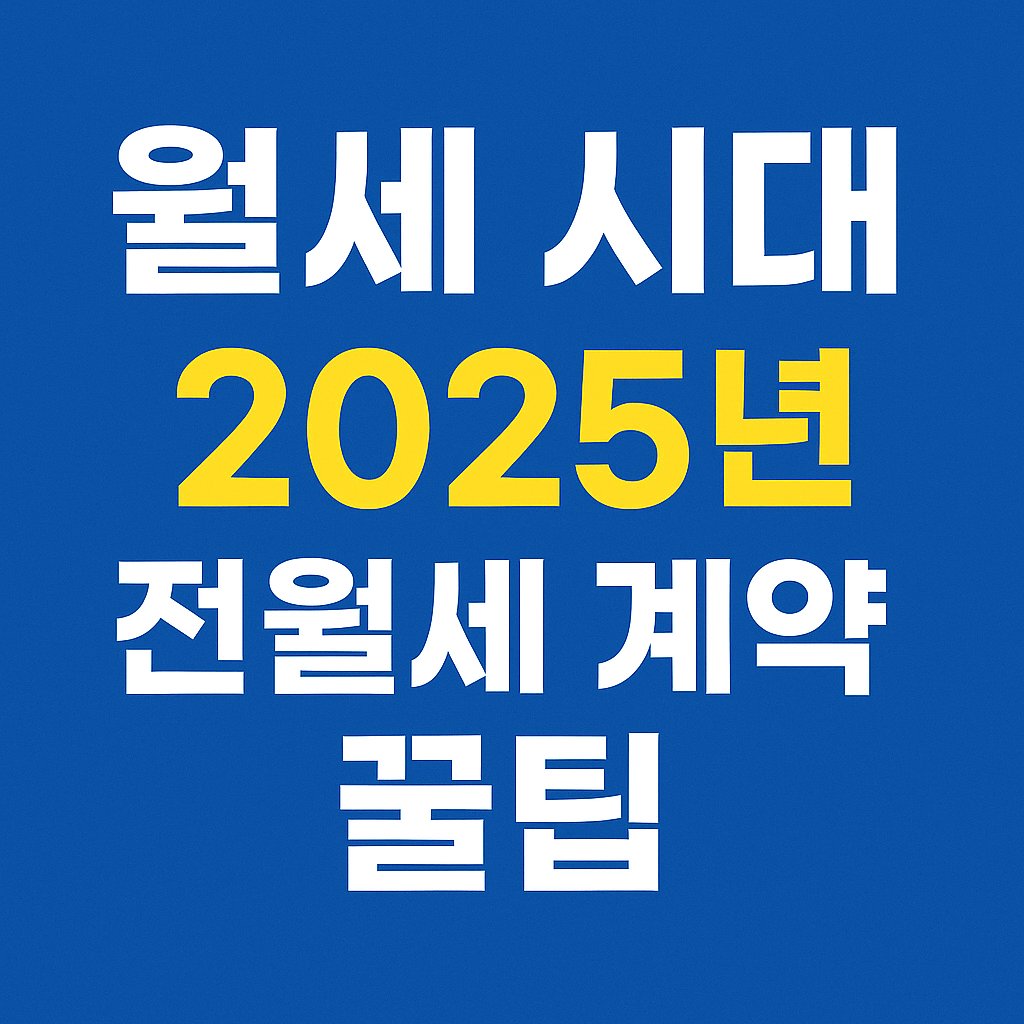 월세 시대 2025년 전월세 계약 꿀팁
