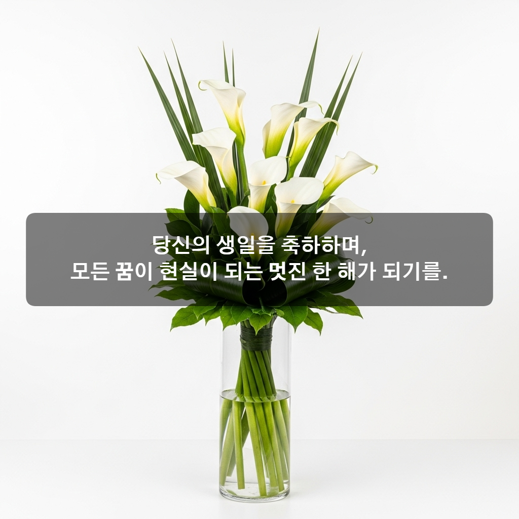 생일축하 꽃다발 이미지 문구 모음 메세지