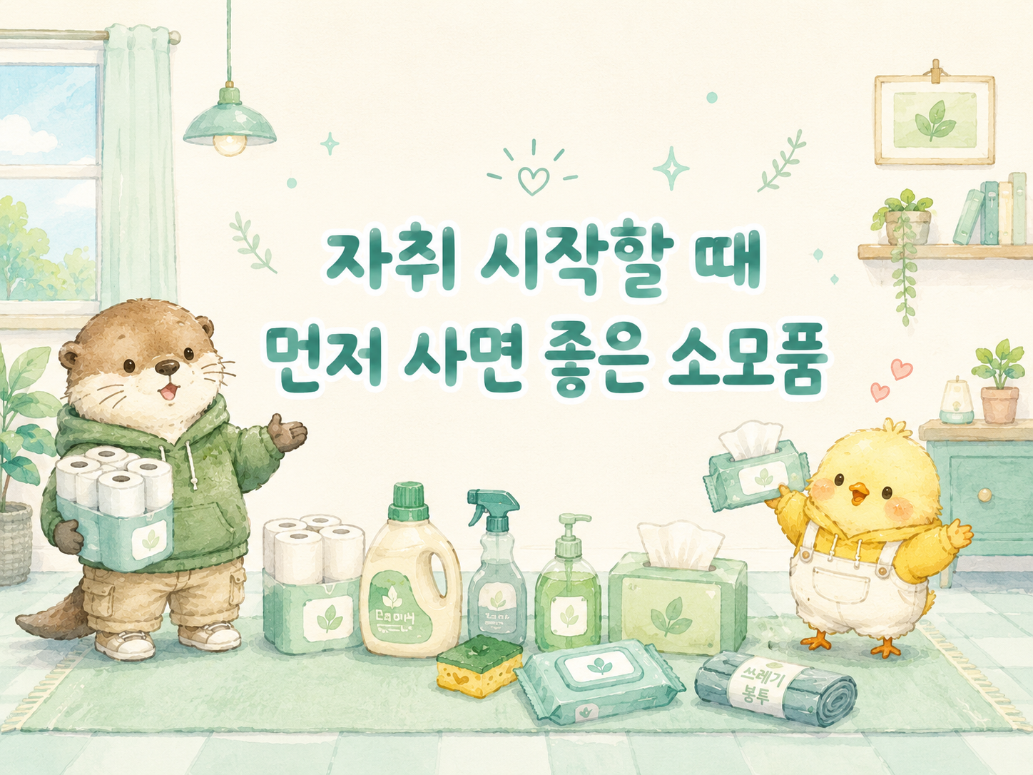 자취 시작할 때 먼저 사면 좋은 소모품을 소개하는 글