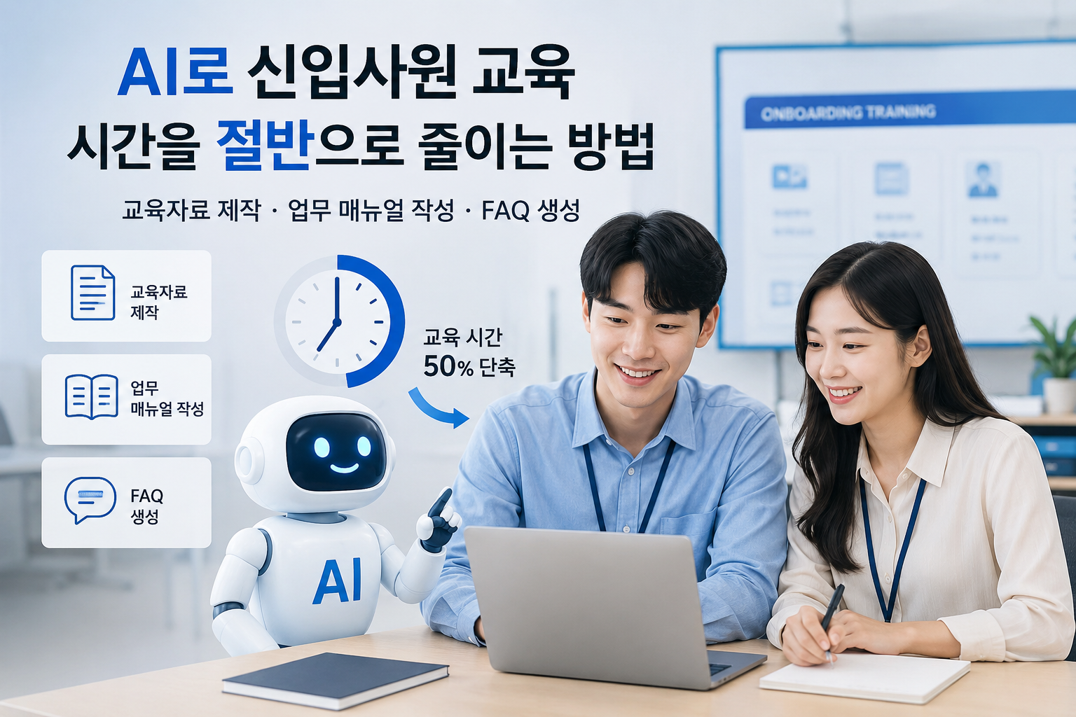 AI로 신입사원 교육 시간을 절반으로 줄이는 방법
