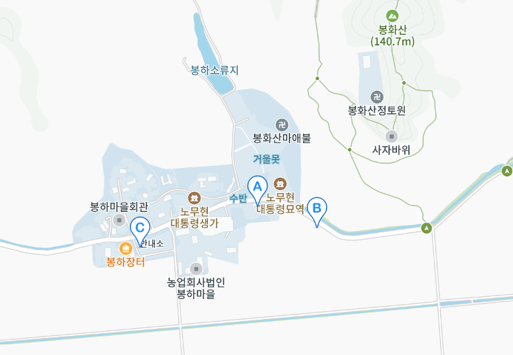 김해봉마을, 생태문화공원 위치