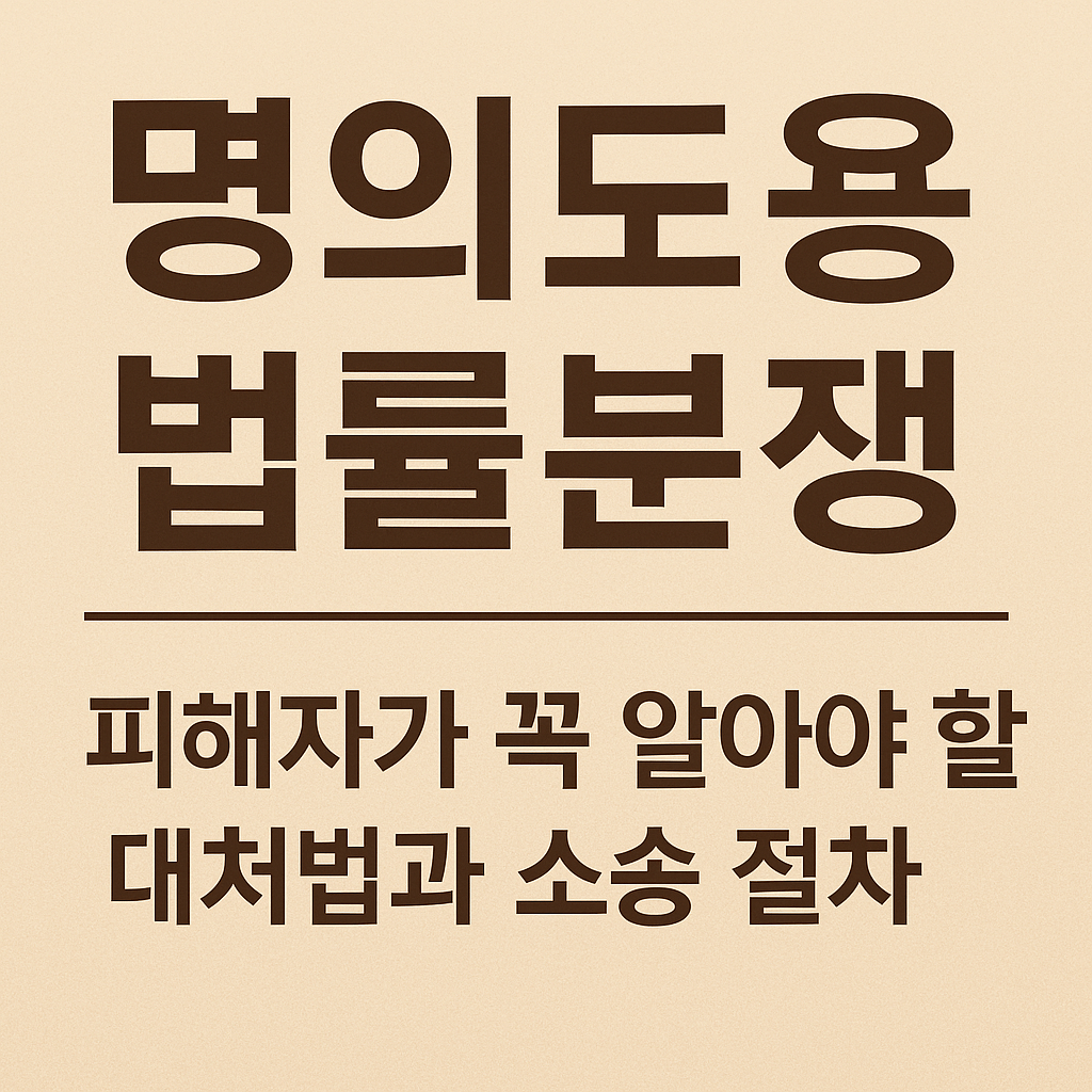 명의도용 법률분쟁