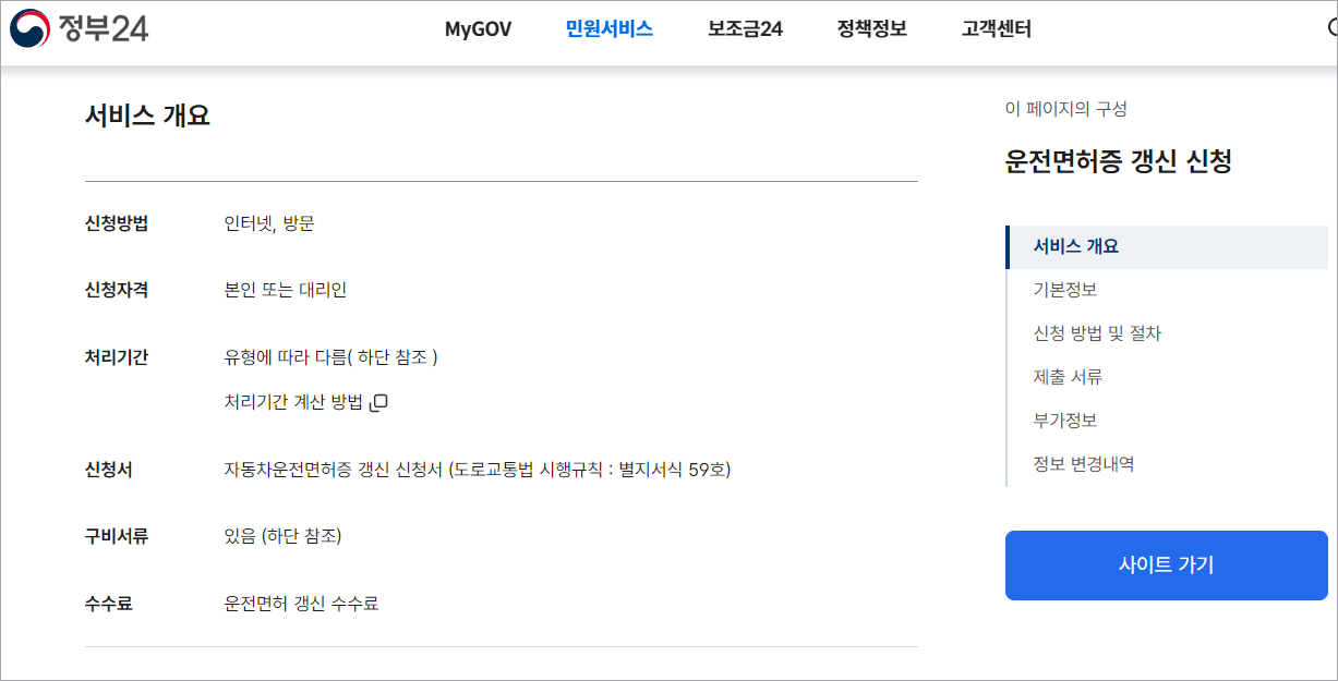 운전면허-온라인갱신방법