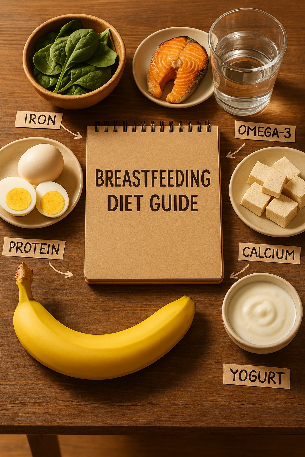 모유 수유 중 먹어야 할 음식 가이드 인포그래픽