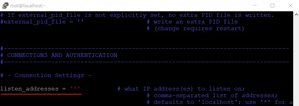 postgresql.conf 수정