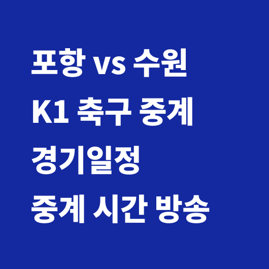 포항 수원 축구 중계