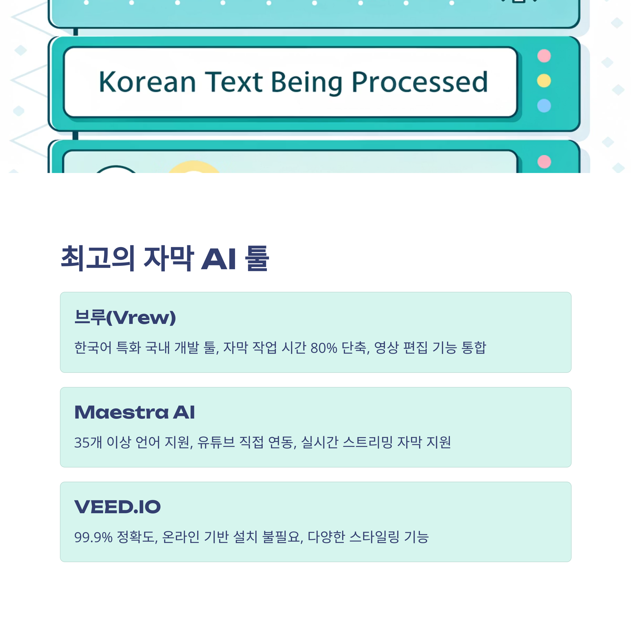 추천 유튜브 자동 자막 AI 툴 리스트