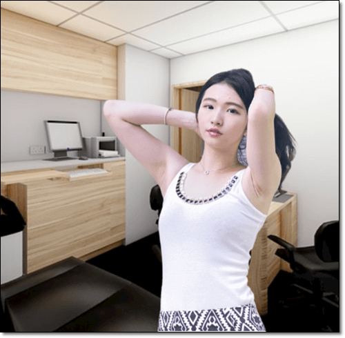 건강한 아름다운 동양 여성