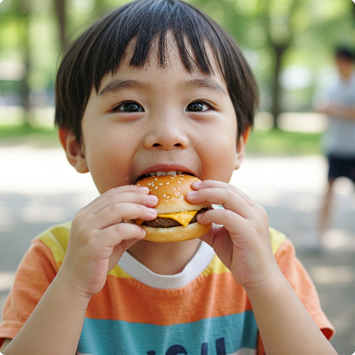 얼집 땡땡이 햄버거