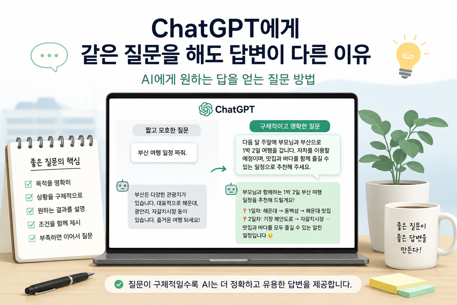 ChatGPT에게 같은 질문을 해도 답변이 다른 이유는 무엇일까?