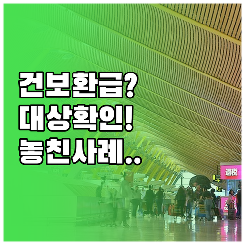 건강보험료 정산 환급 대상 확인과 놓..