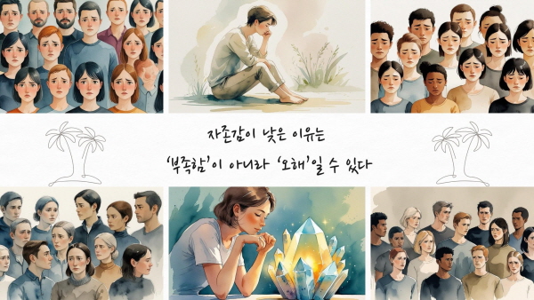 자존감이 낮은 이유는 &lsquo;부족함&rsquo;이 아니라 &lsquo;오해&rsquo;일 수 있다에 관한 그림