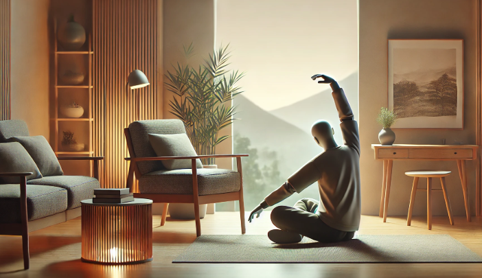 관절염 환자가 스트레칭하는 그림