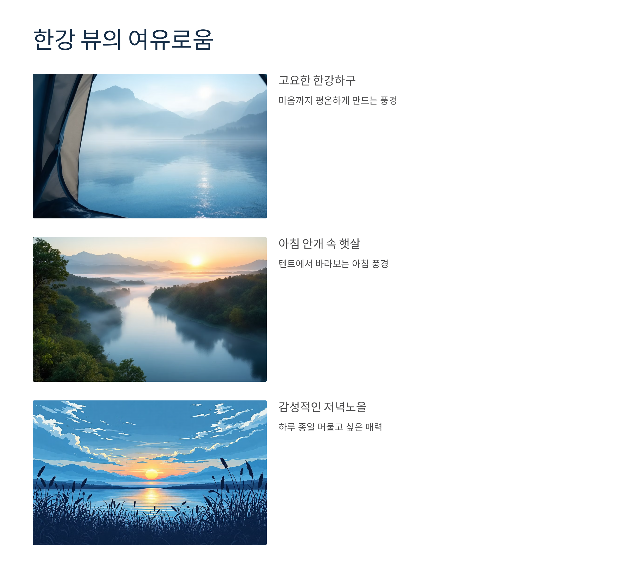 🌿 김포 한강하구캠핑장:강변 산책로와 함께! 🌅