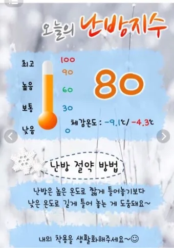 난방 지수 보일러 온도 전기요 절전 실내 보온법_5