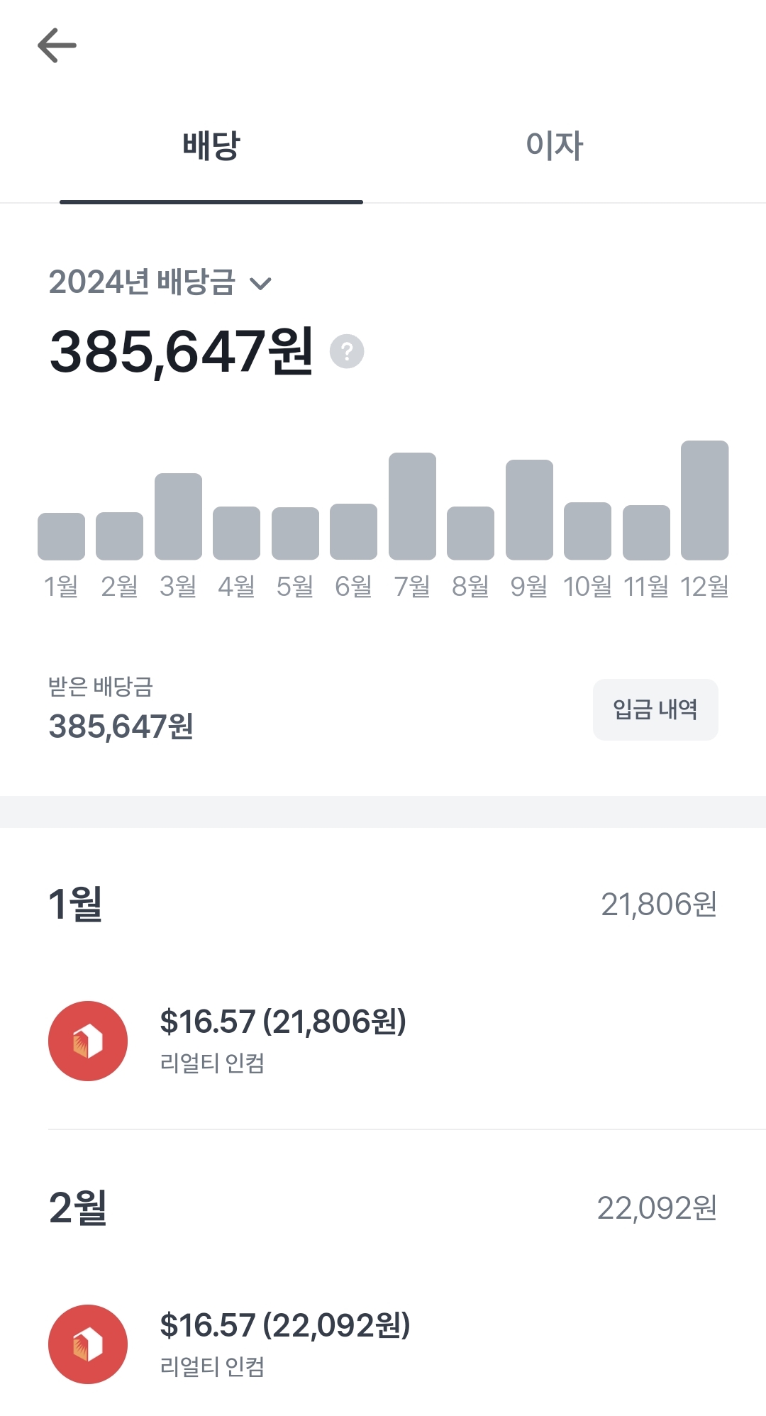 토스증권 주식 배당금 해외 국내