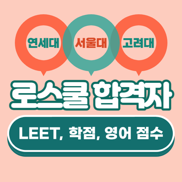 서울대&#44; 연세대&#44; 고려대 로스쿨 합격자 점수(2021년&#44; 2022년&#44; 2023년)