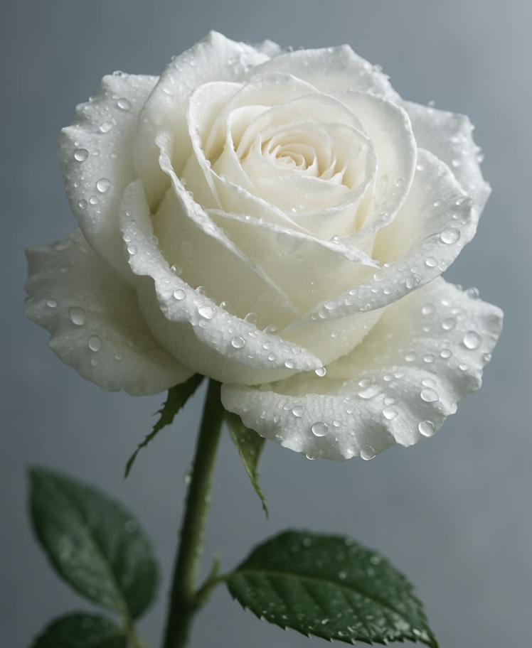 흰 장미&amp;#44; 순수함과 새로운 시작의 약속