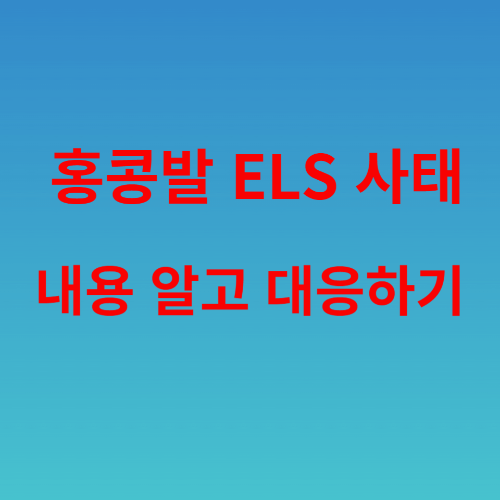 홍콩발 ELS 사태 제대로 알기