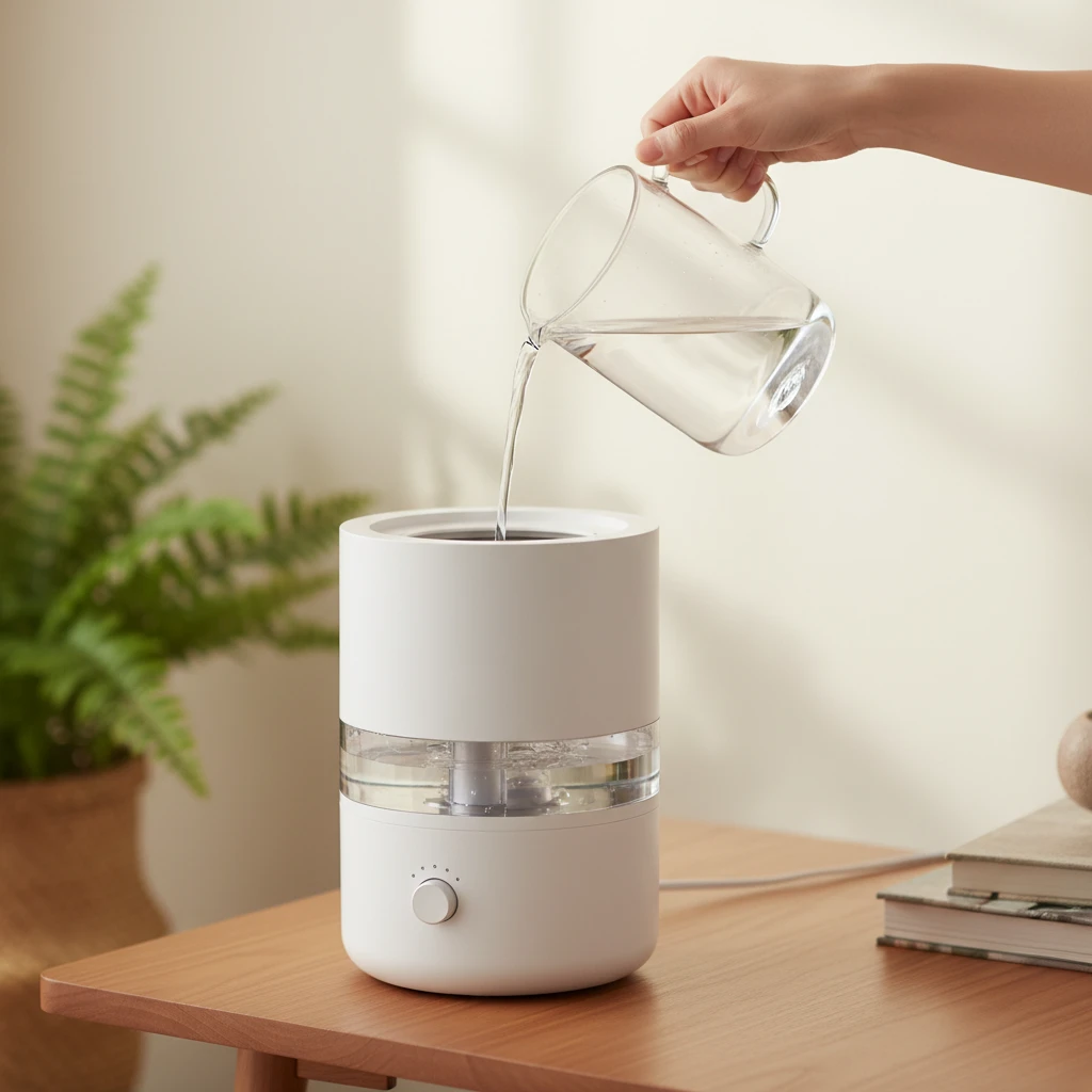 가습기 위치 선정 및 위생적인 수돗물..