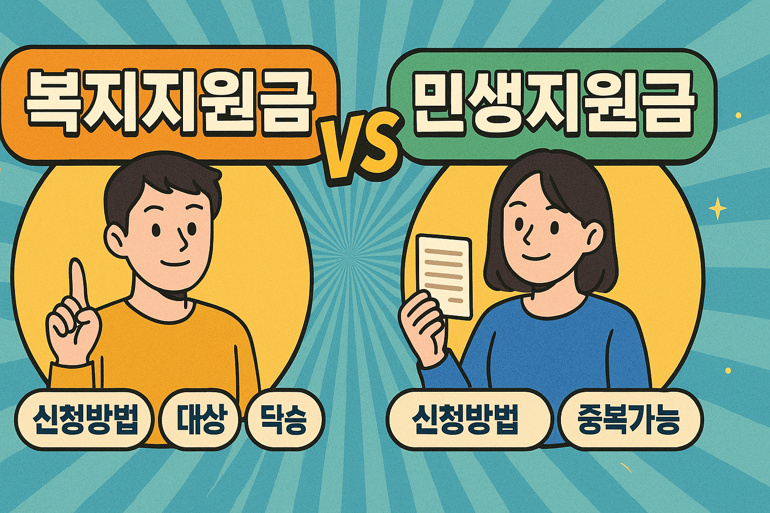 복지지원금과 민생지원금 비교 (신청방법, 대상, 중복가능)