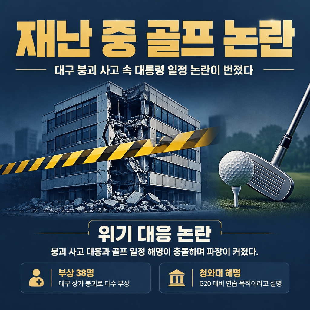 재난 중 골프 논란