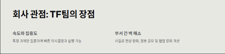 TF팀 (task force)의미