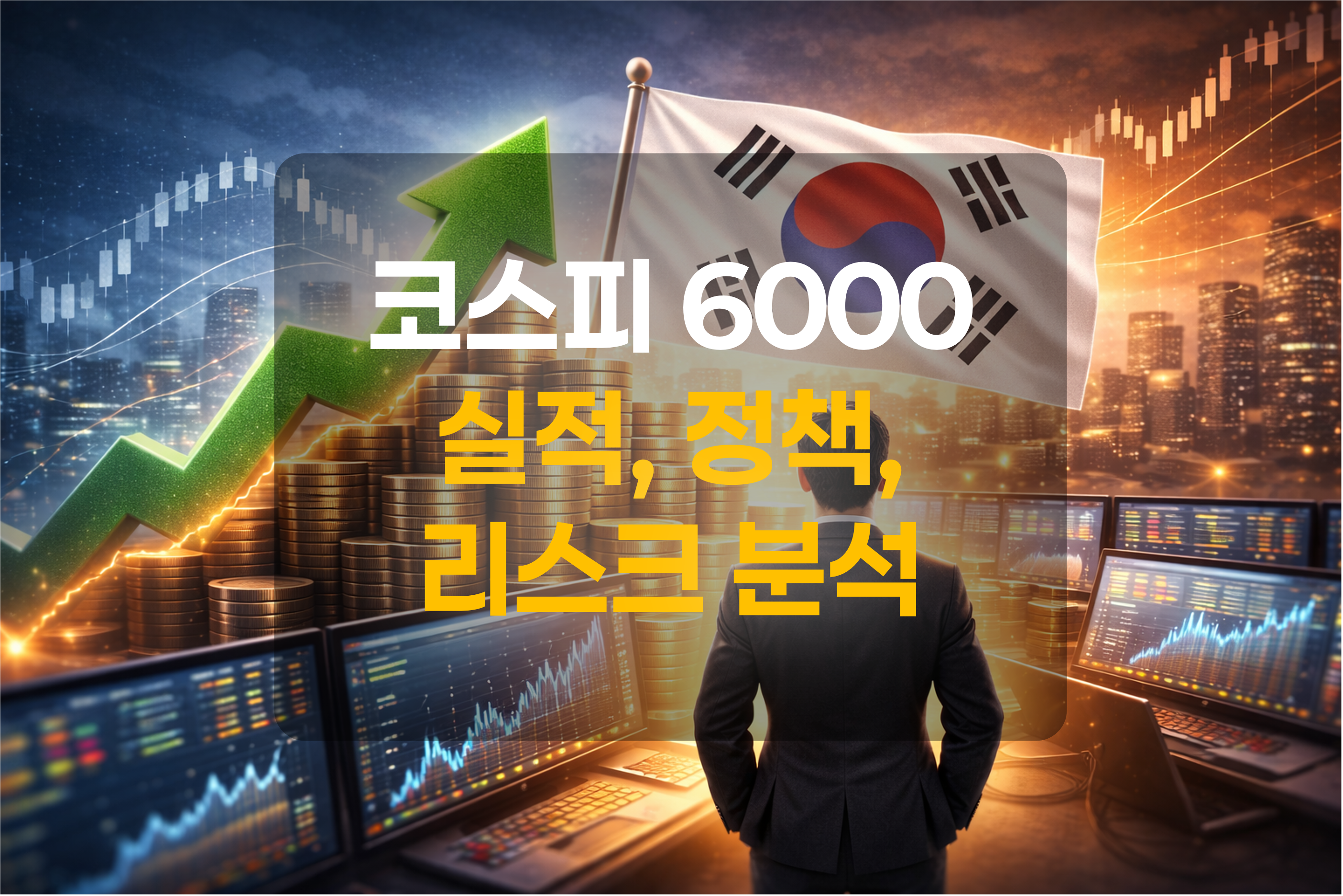 한국 증시시장을 표현한 그림