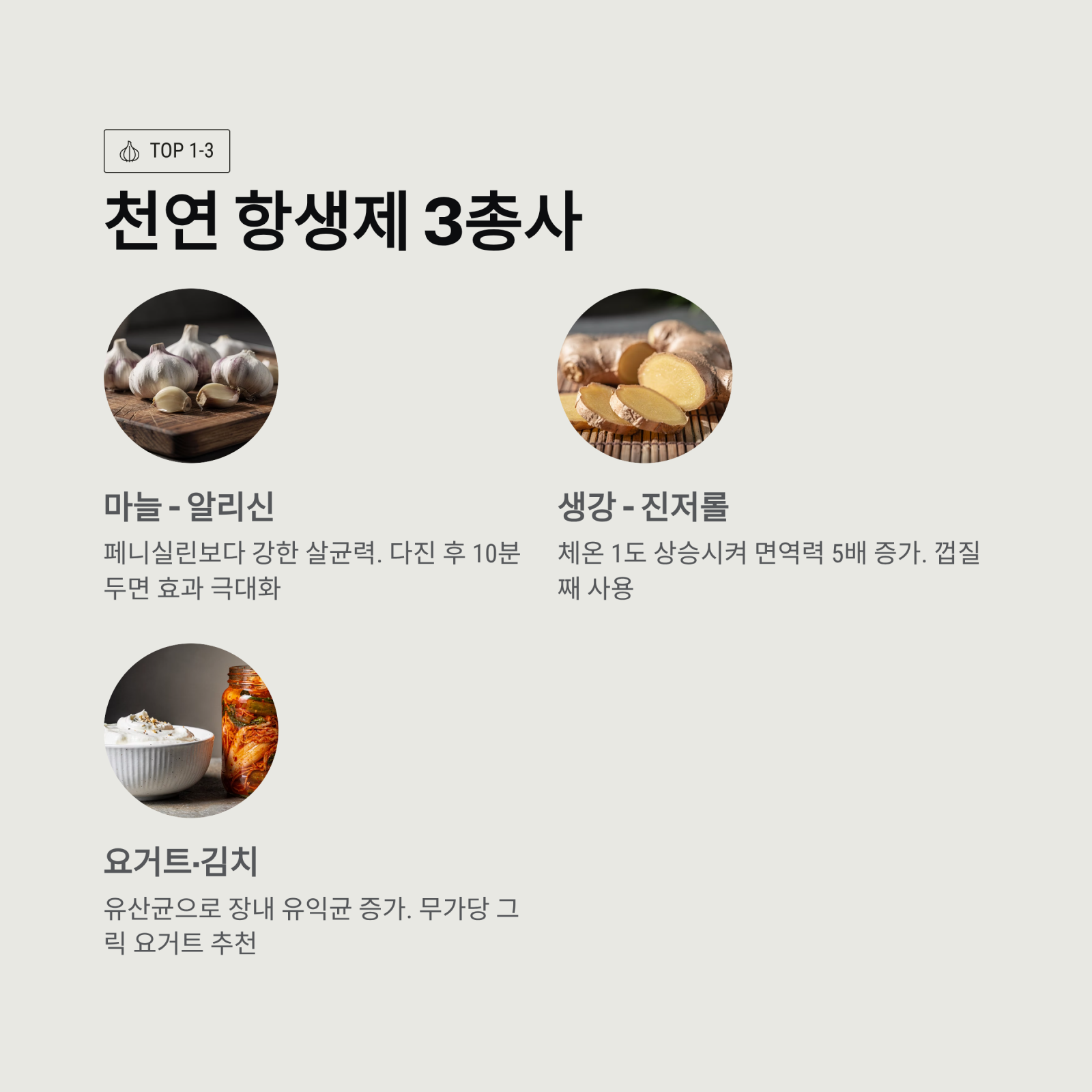 천연 항생제 3총사