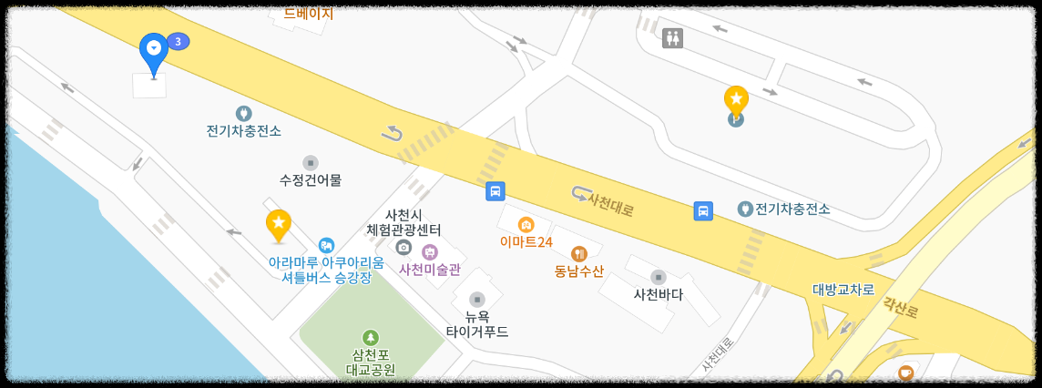 사천에어쇼 지도