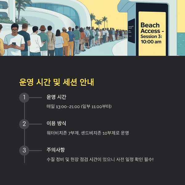 운영 시간 및 세션 안내