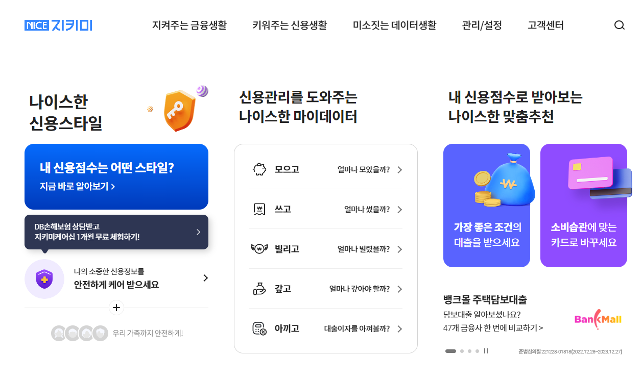 신용점수별 등급