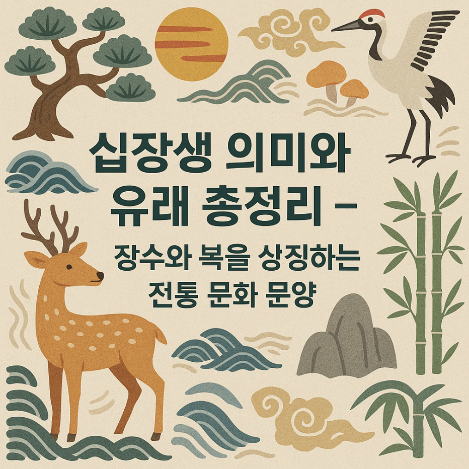 십장생 의미와 유래 총정리 – 장수와 복을 상징하는 전통 문화 문양