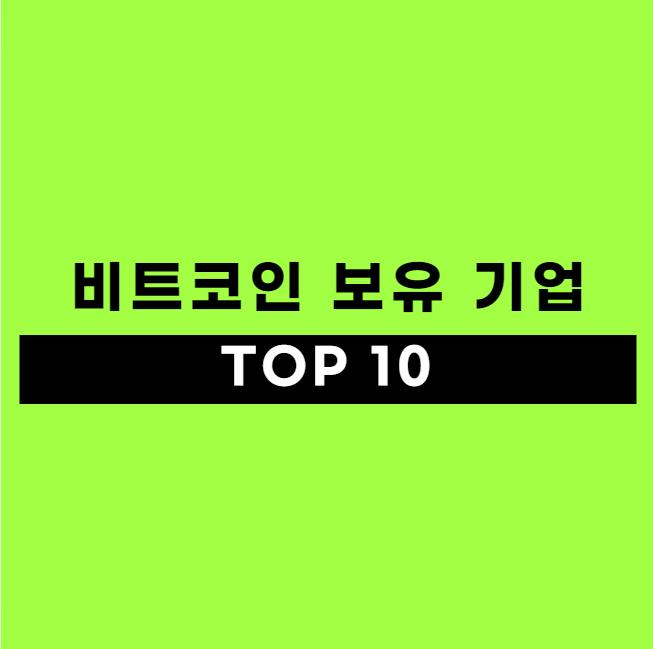 비트코인 보유 기업 TOP 10 : 비트코인을 선택한 이유