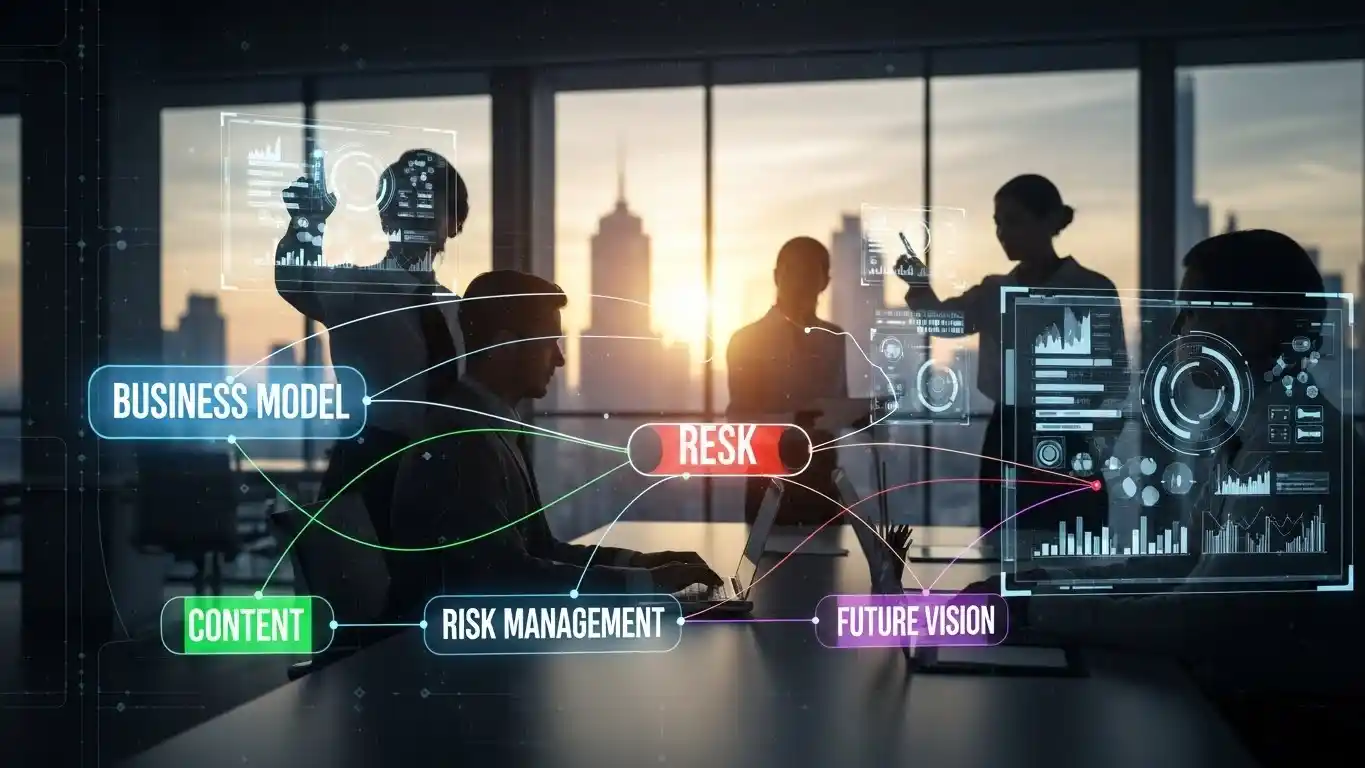 <img src="business_model_content_risk_management_future.webp" alt="비즈니스 모델과 콘텐츠의 리스크 관리와 미래 비전 구조 이미지 입니다">