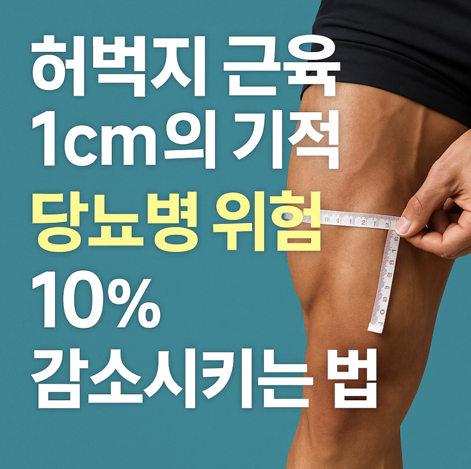 허벅지 근육 1cm의 기적, 당뇨병 위험 10% 감소시키는 법