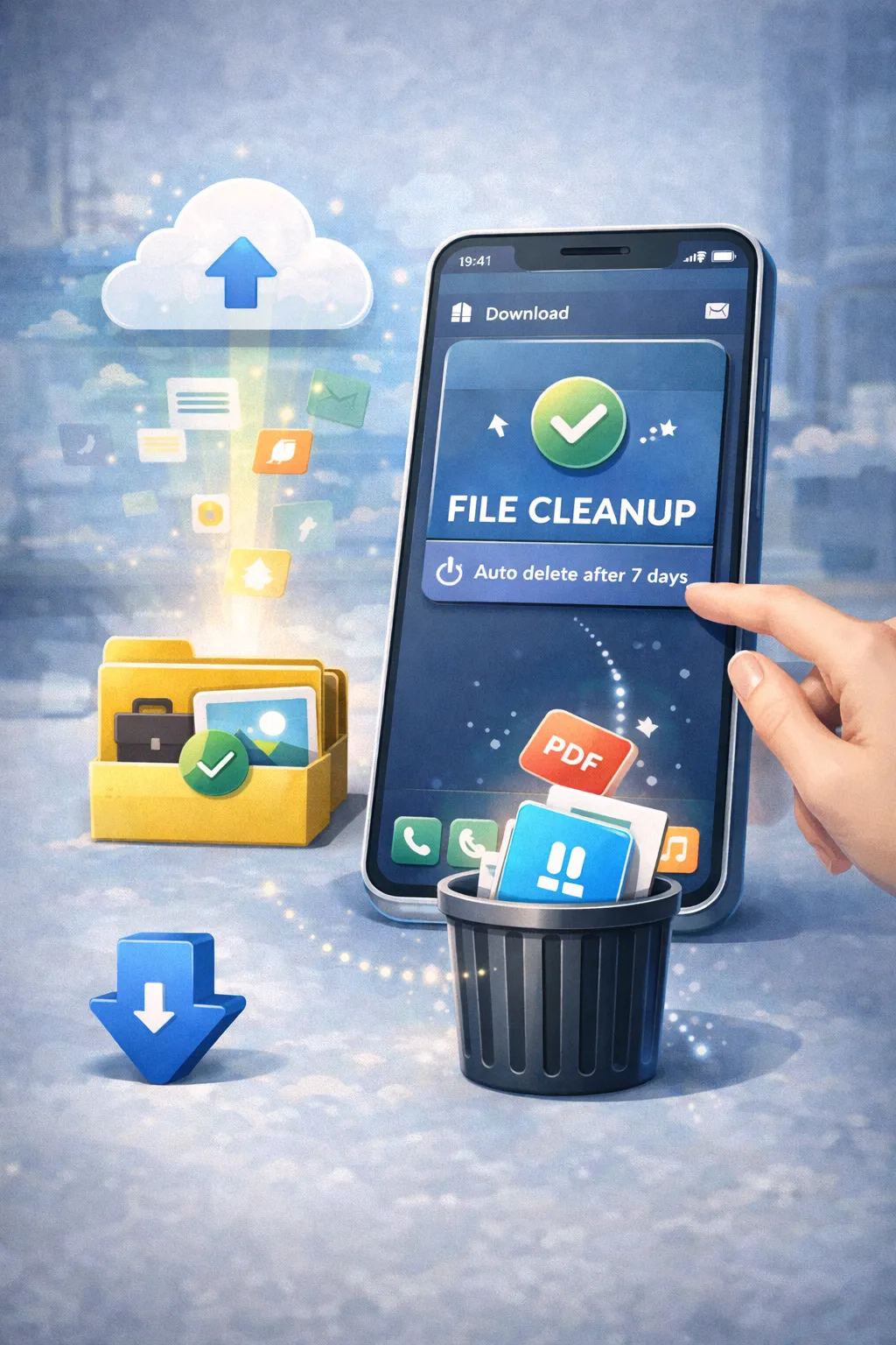 다운로드 파일 정리 (자동삭제, 저장공간, 클라우드연동)