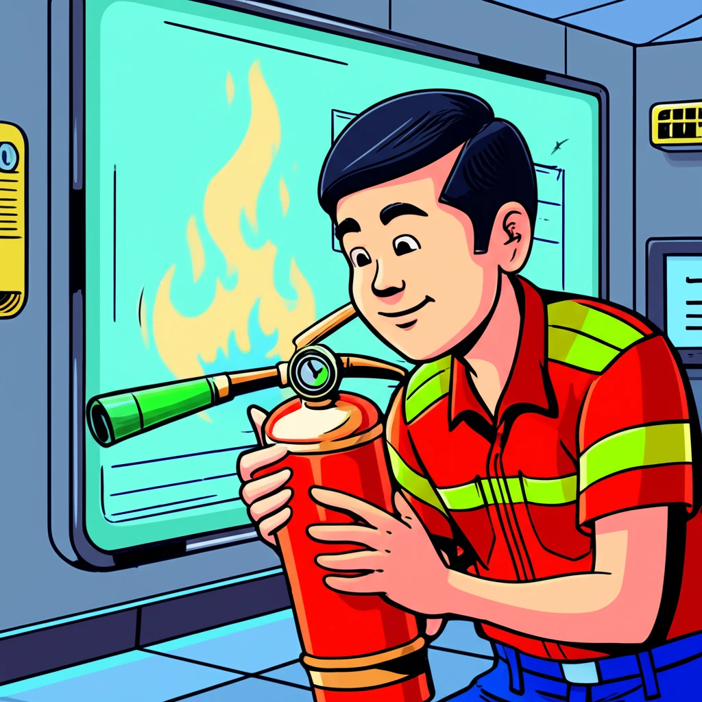 실제 화재 대응을 위한 소화기 사용 ..