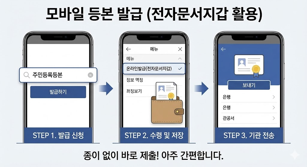 모바일 등본 발급