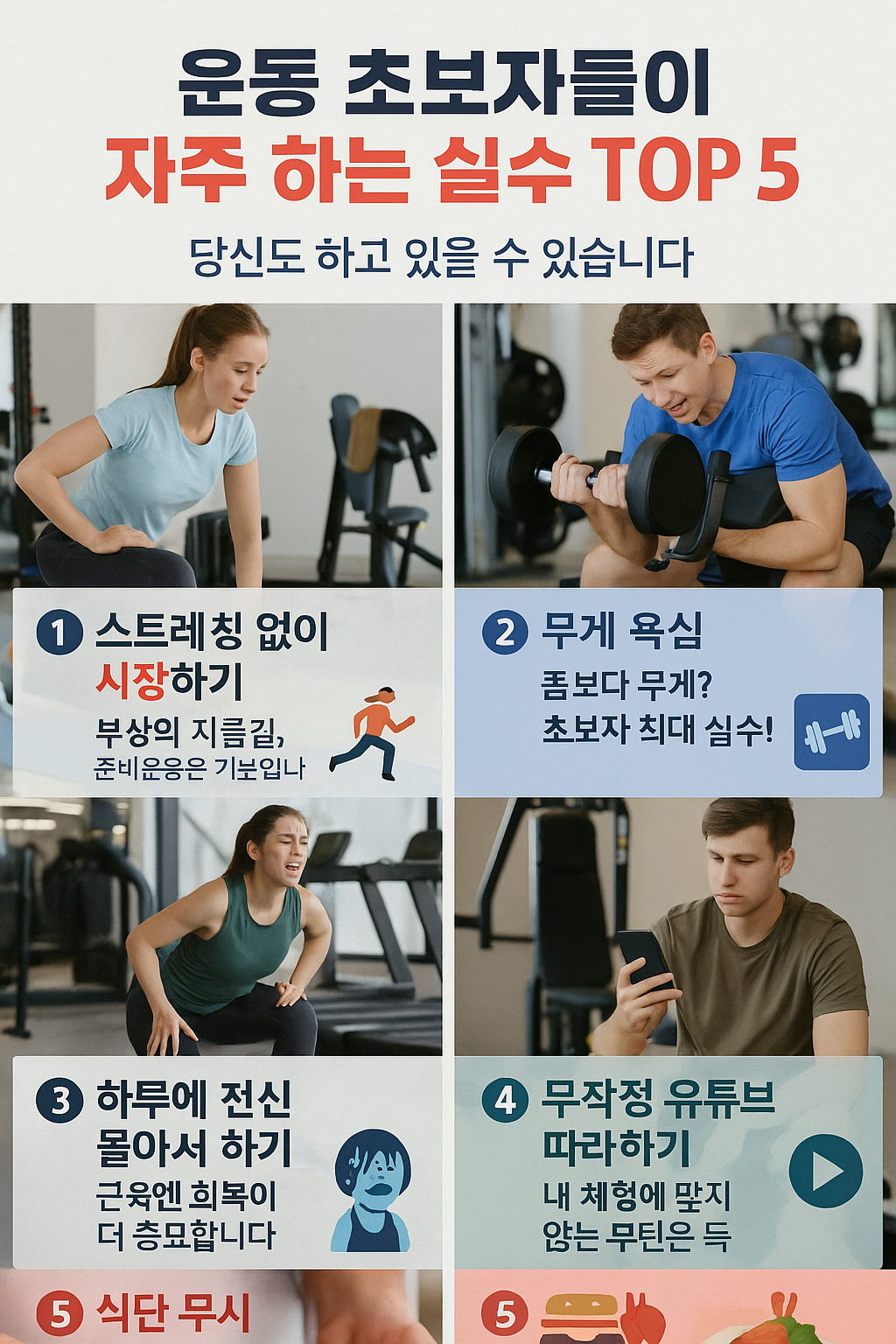 1.초보자들이 가장 많이 하는 실수 TOP 5