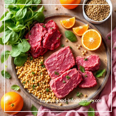 소고기, 귤 등 빈혈에 좋은 음식들