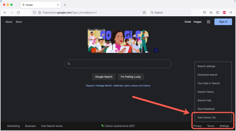 Firefox의_Google_검색_다크_모드