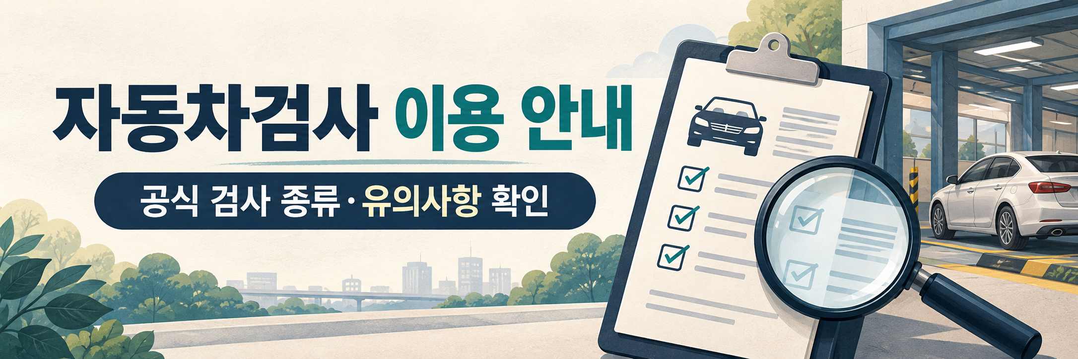 자동차검사 기간 조회 및 예약 방법 - 검사소 찾기와 준비물 확인
